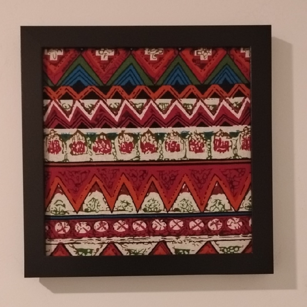 Colorful Geometric Fiber Art Wall Hanging